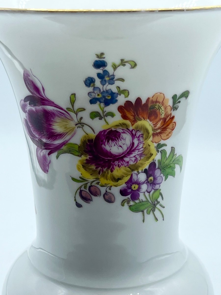 Meissen Augustus Rex Porcelain Flower Vase-photo-1