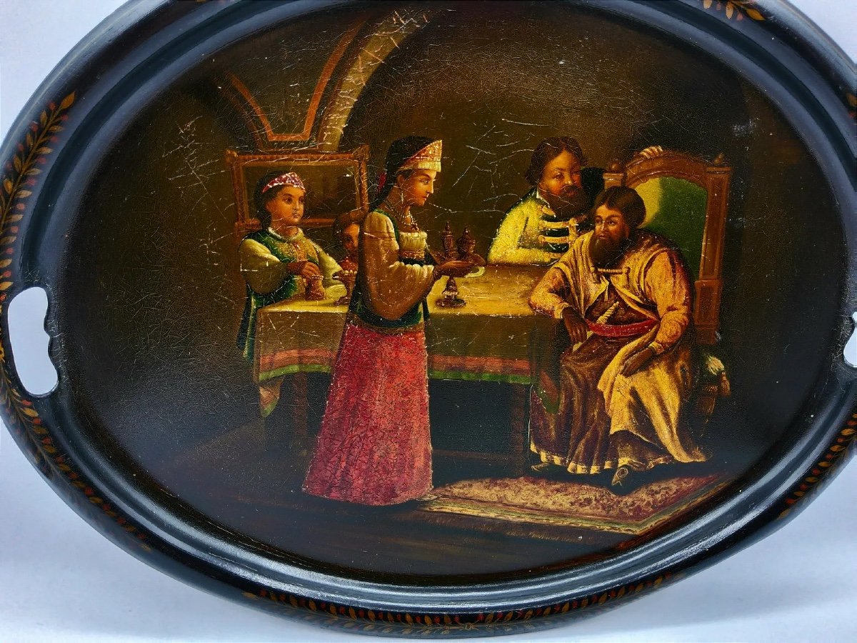 Russian Imperial 19century  Vyshniakov Tray-photo-2