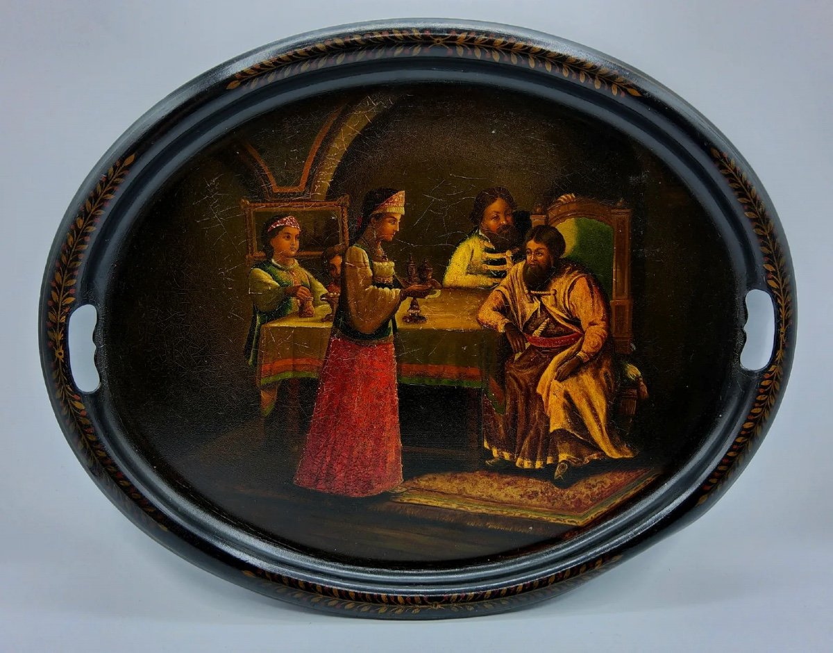 Russian Imperial 19century  Vyshniakov Tray-photo-3