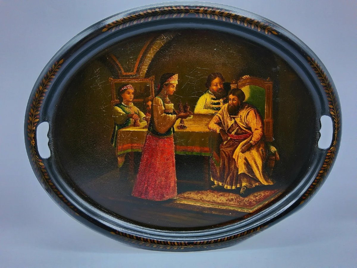 Russian Imperial 19century  Vyshniakov Tray-photo-5