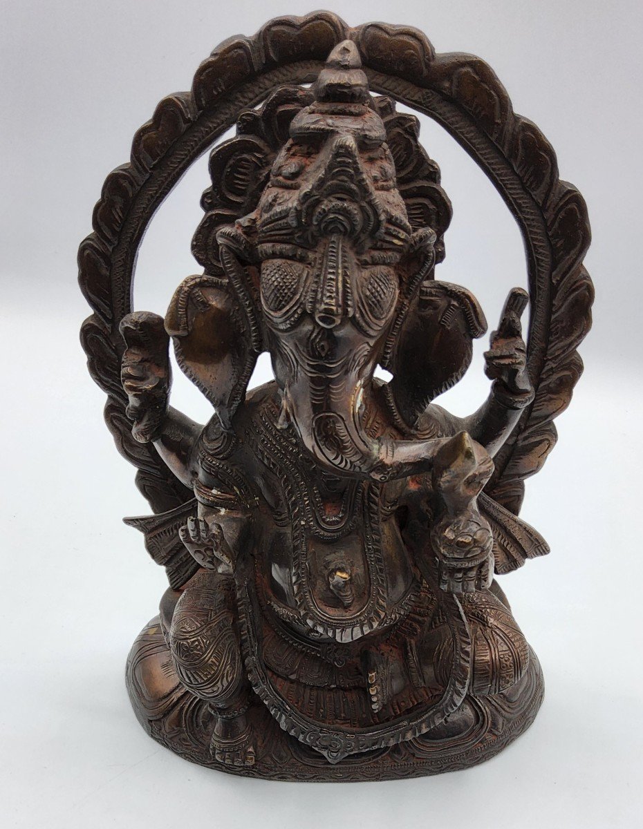 Sculpture De Dieu Bouddha éléphant, Ganesh En Bronze