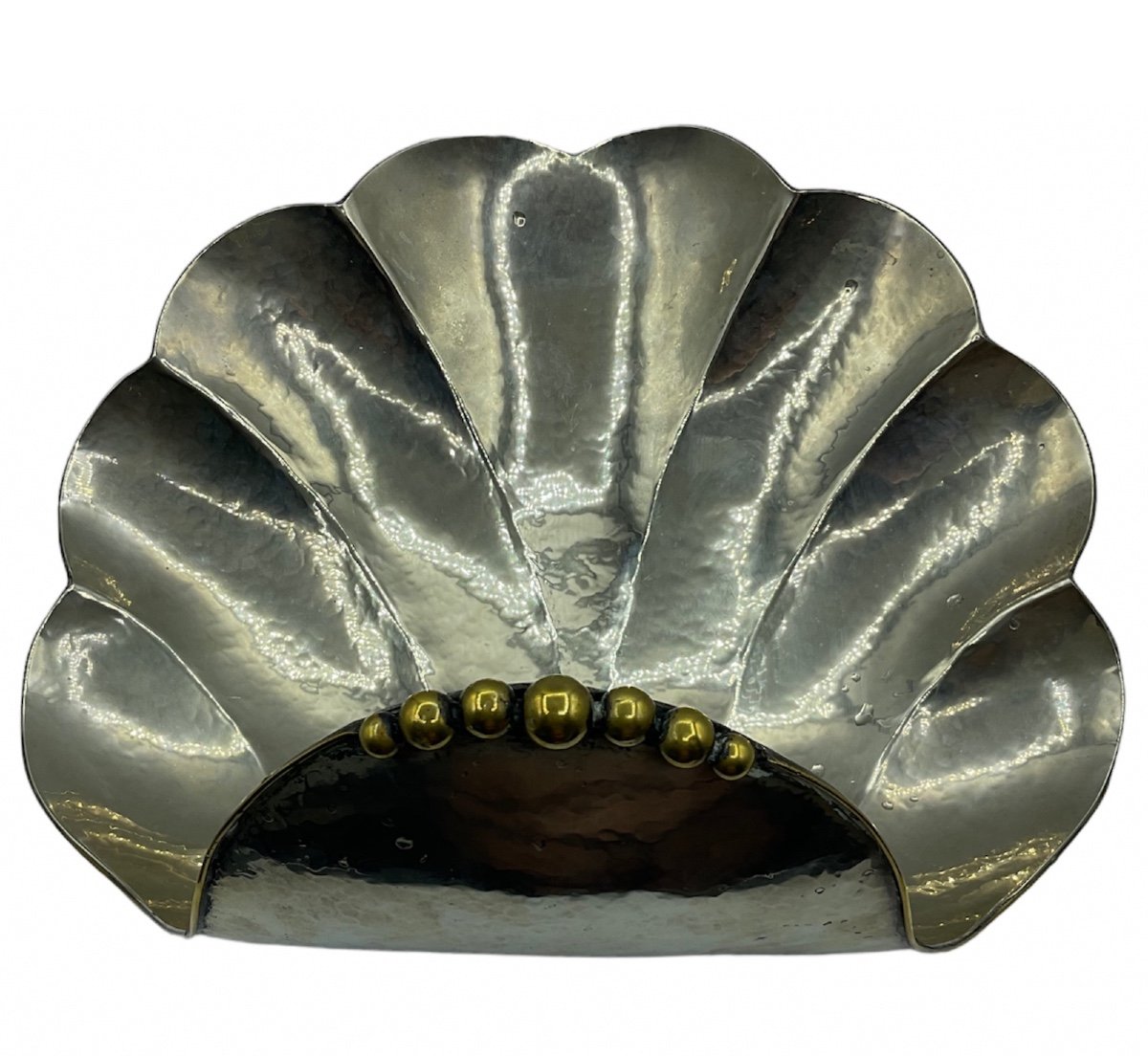 Pair Of Art Deco Shell Shaped Large Centrepiece -photo-4