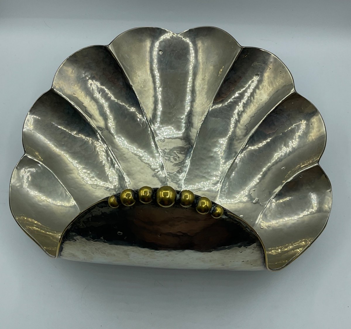 Pair Of Art Deco Shell Shaped Large Centrepiece -photo-8
