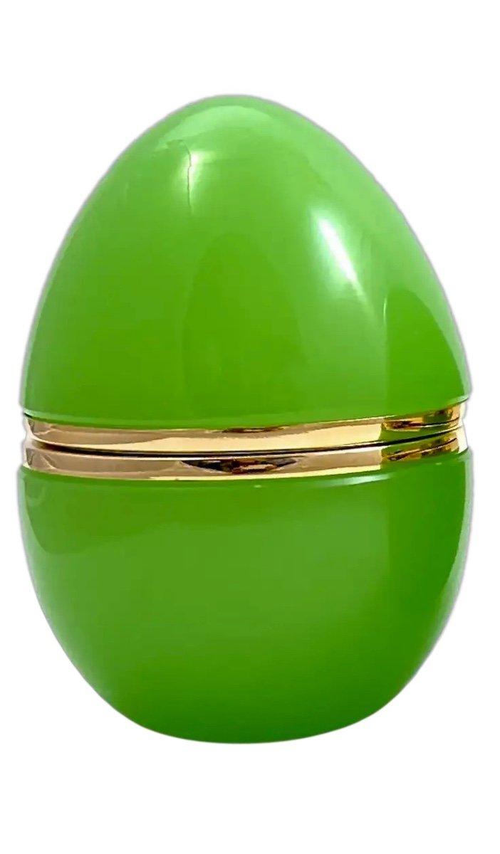 Wonderful Murano Opaline Glass Box Egg Shaped,perfect Condition -photo-2