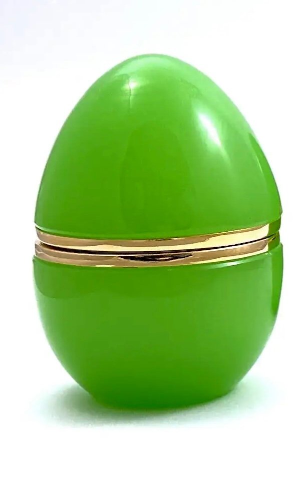 Wonderful Murano Opaline Glass Box Egg Shaped,perfect Condition -photo-4