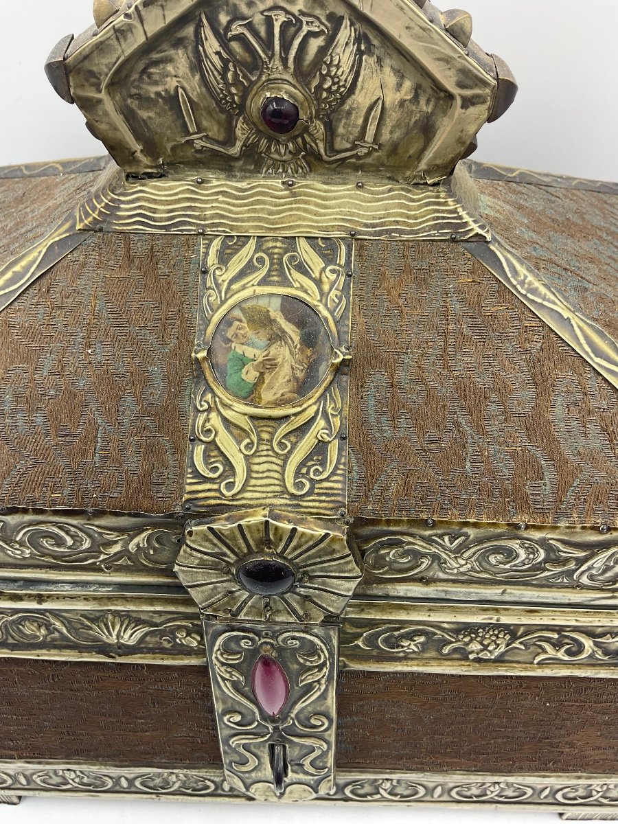 Coffret Antique De Style Russe Ancien, Russie, 19e Siècle. Makovsky Plaque-photo-2