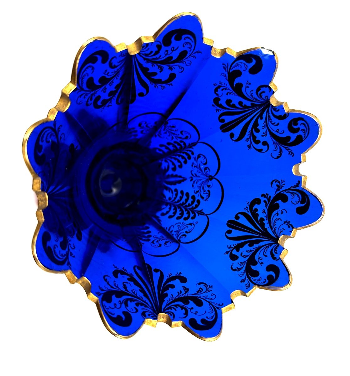 Vase  En Verre De Bohême En Deux Couleurs Réalisé Pour Un Marché Oriental-photo-3