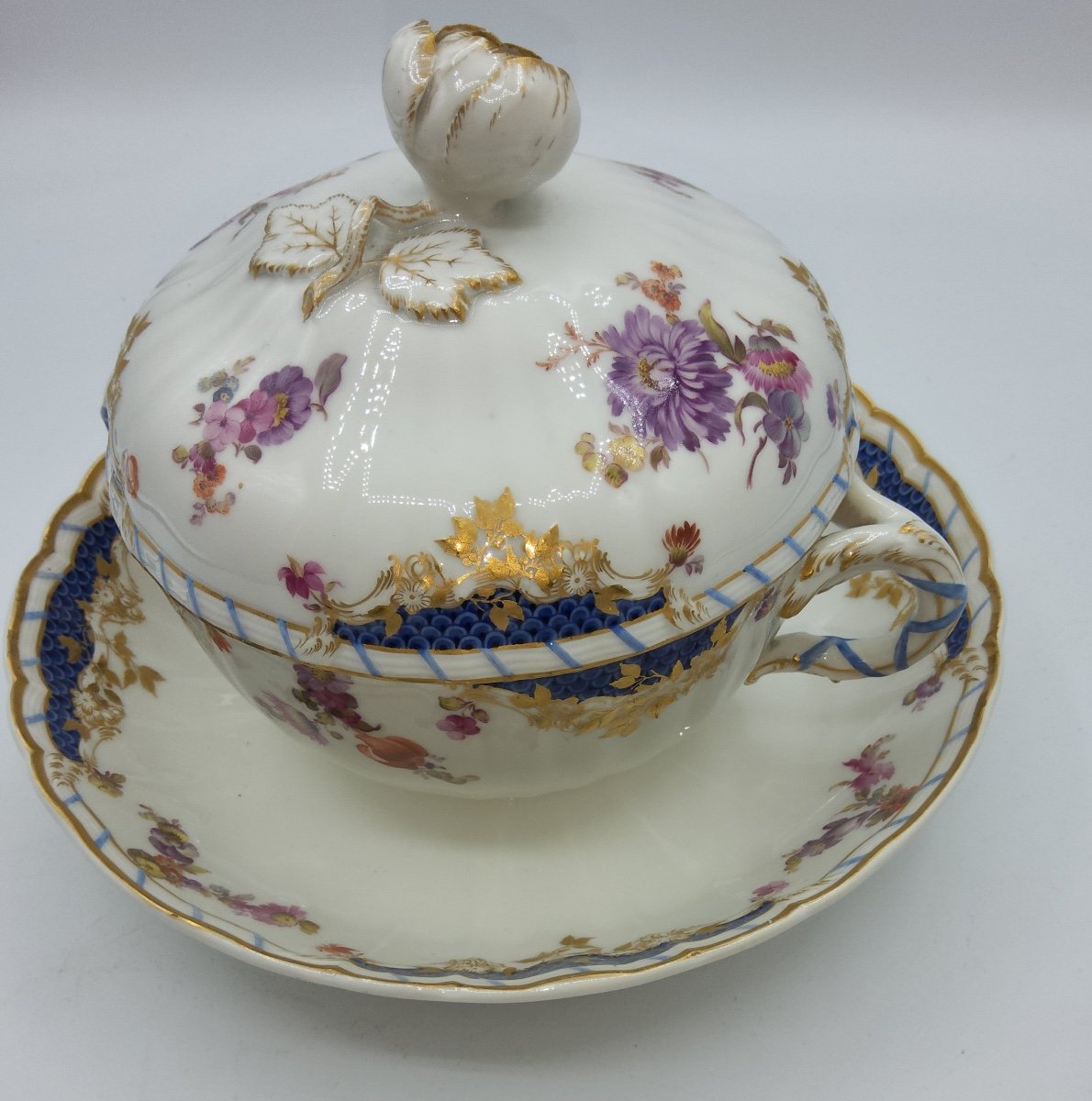 Kpm Porcelain éculé With Coveted And Charger-photo-3