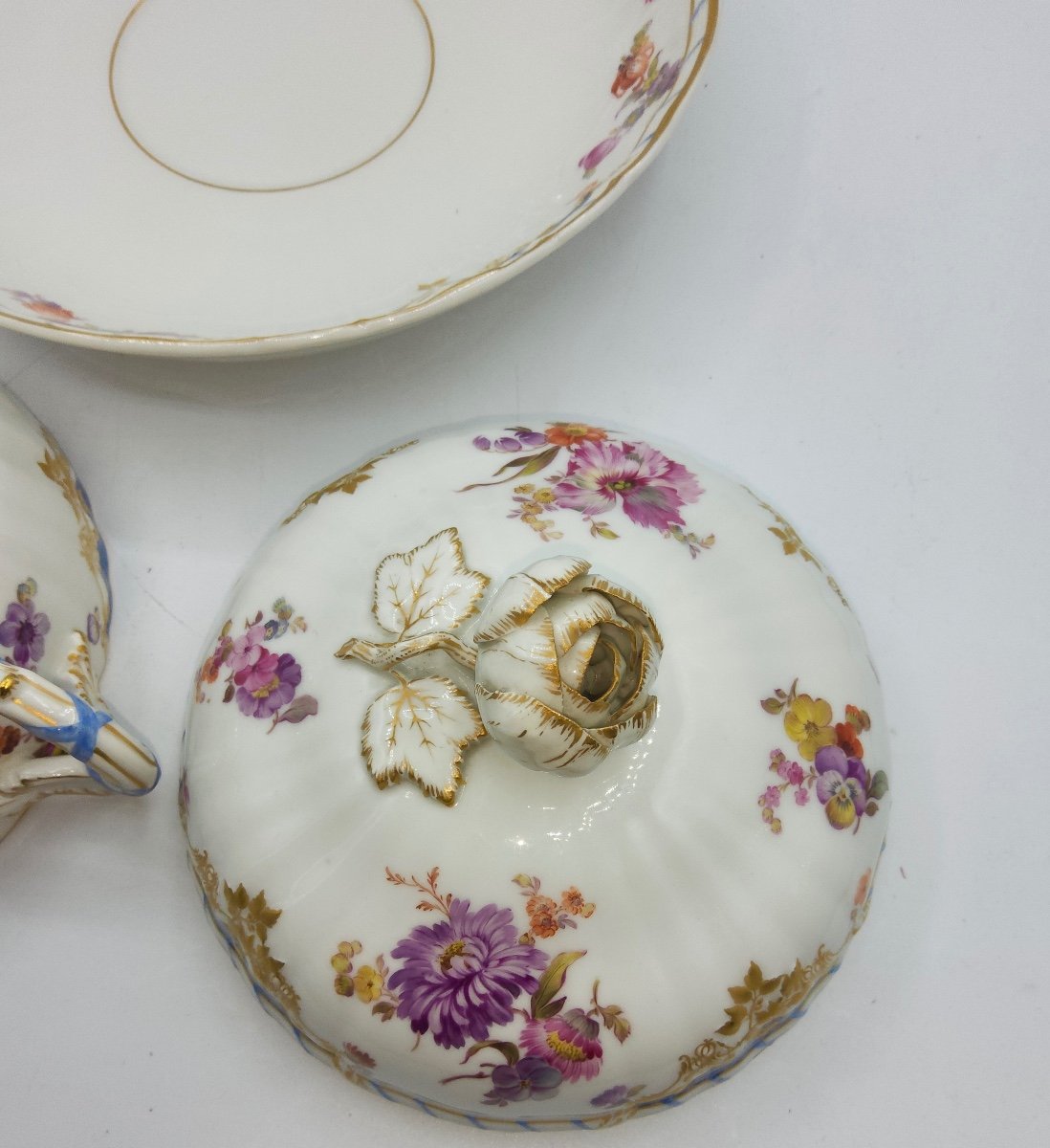 Kpm Porcelain éculé With Coveted And Charger-photo-6