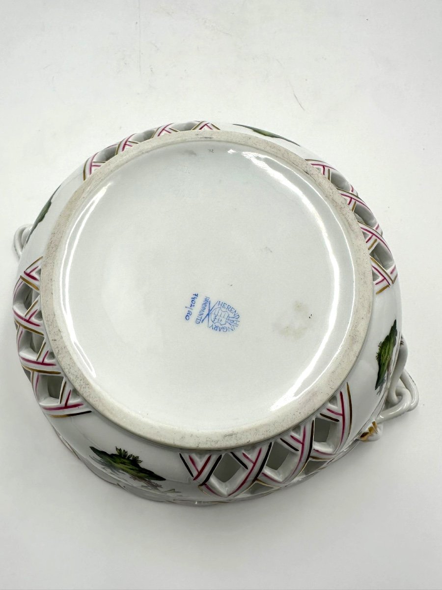 Herend Rotchild Set Of 6 Equalled With Plates And Covers-photo-3