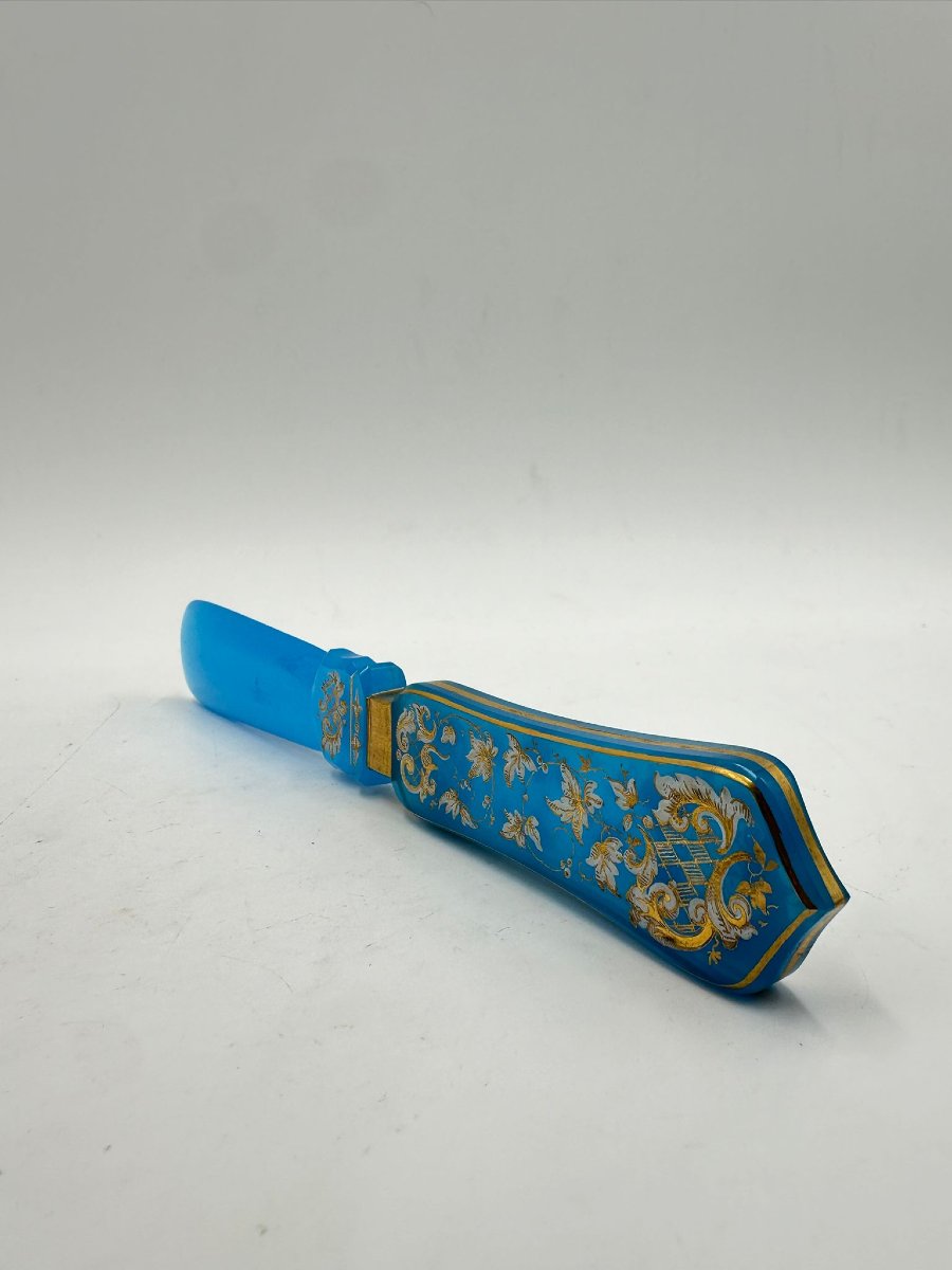 Opaline Enamel Letter Opener, Era Charles X-photo-1