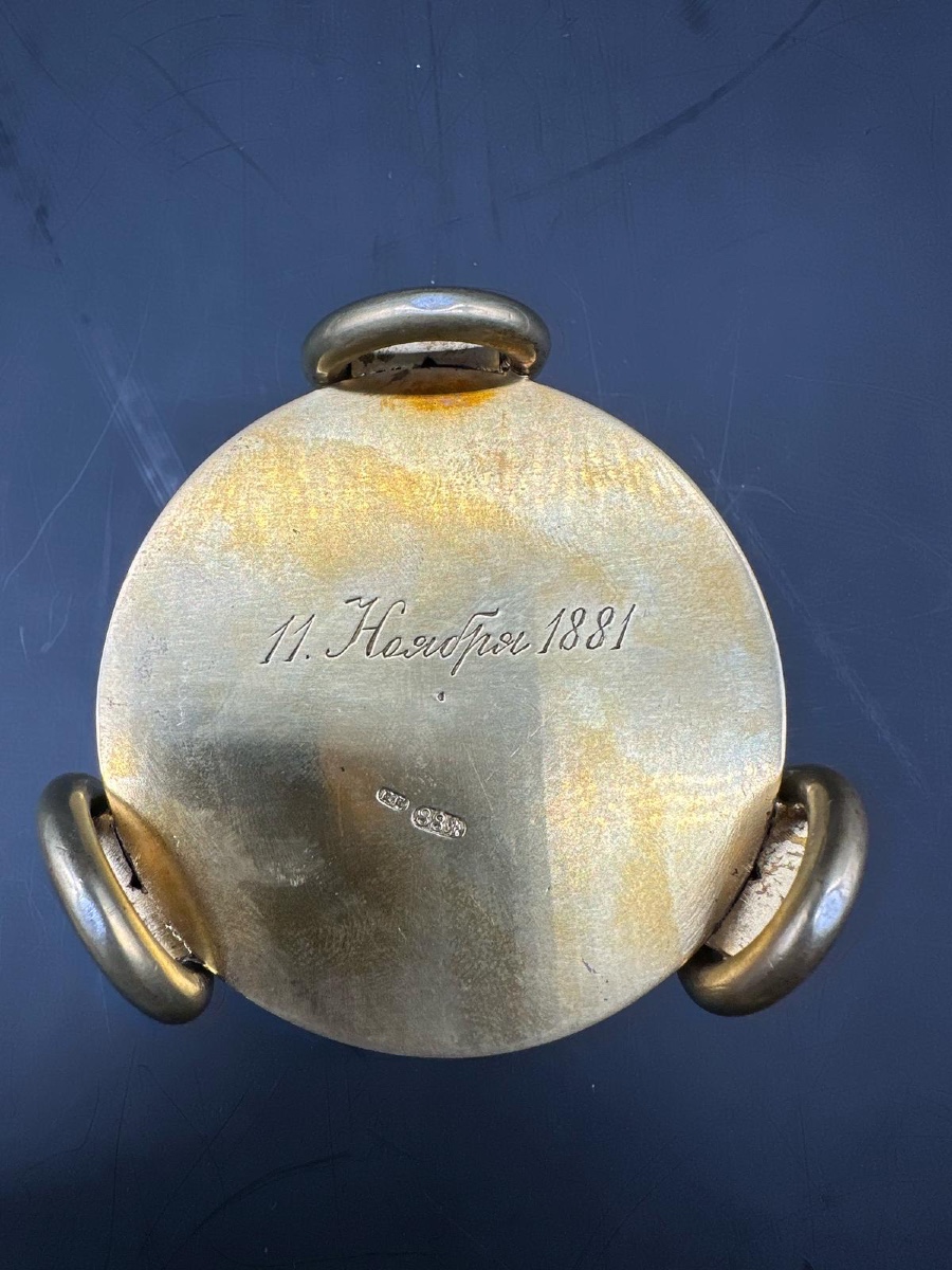 Russian Champlevé Enamel Salt Cellar By Chlebnikov,xlebnikov -photo-2