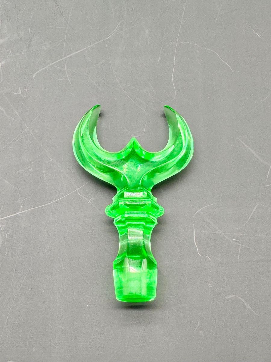 Flacon à parfum ancien en Ouraline de Bohême.-photo-1