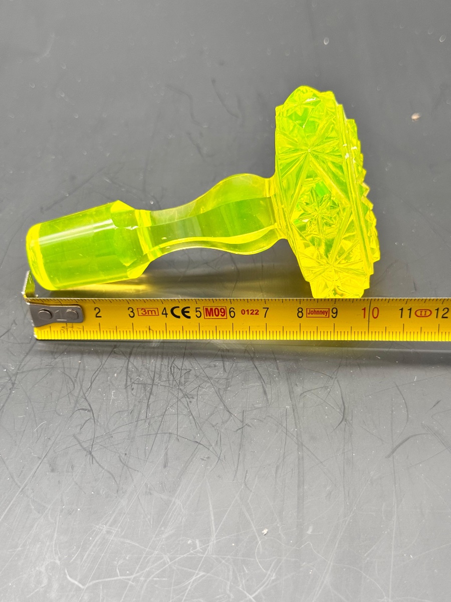 Antique Uranium Baccarat Glass Ever And Charger,perfect Condition -photo-6