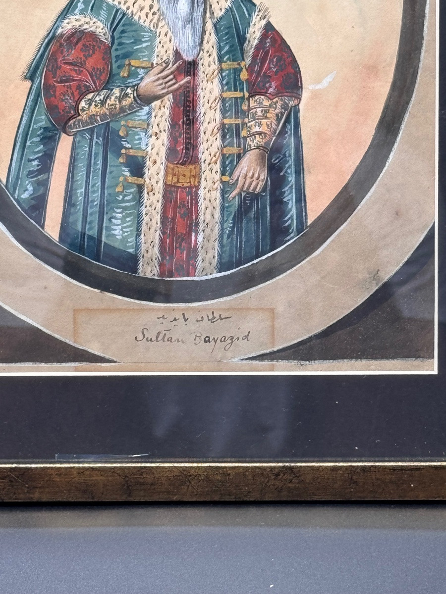 Watercolour Of Ottoman Sultan,bayezidii. #1 From Collection Of 8-photo-4
