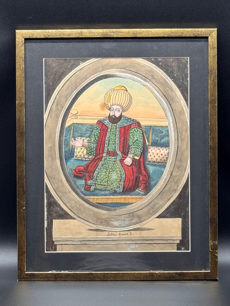 Watercolour Of Ottoman Suktan,muradi,#8from Series Of 8-photo-4