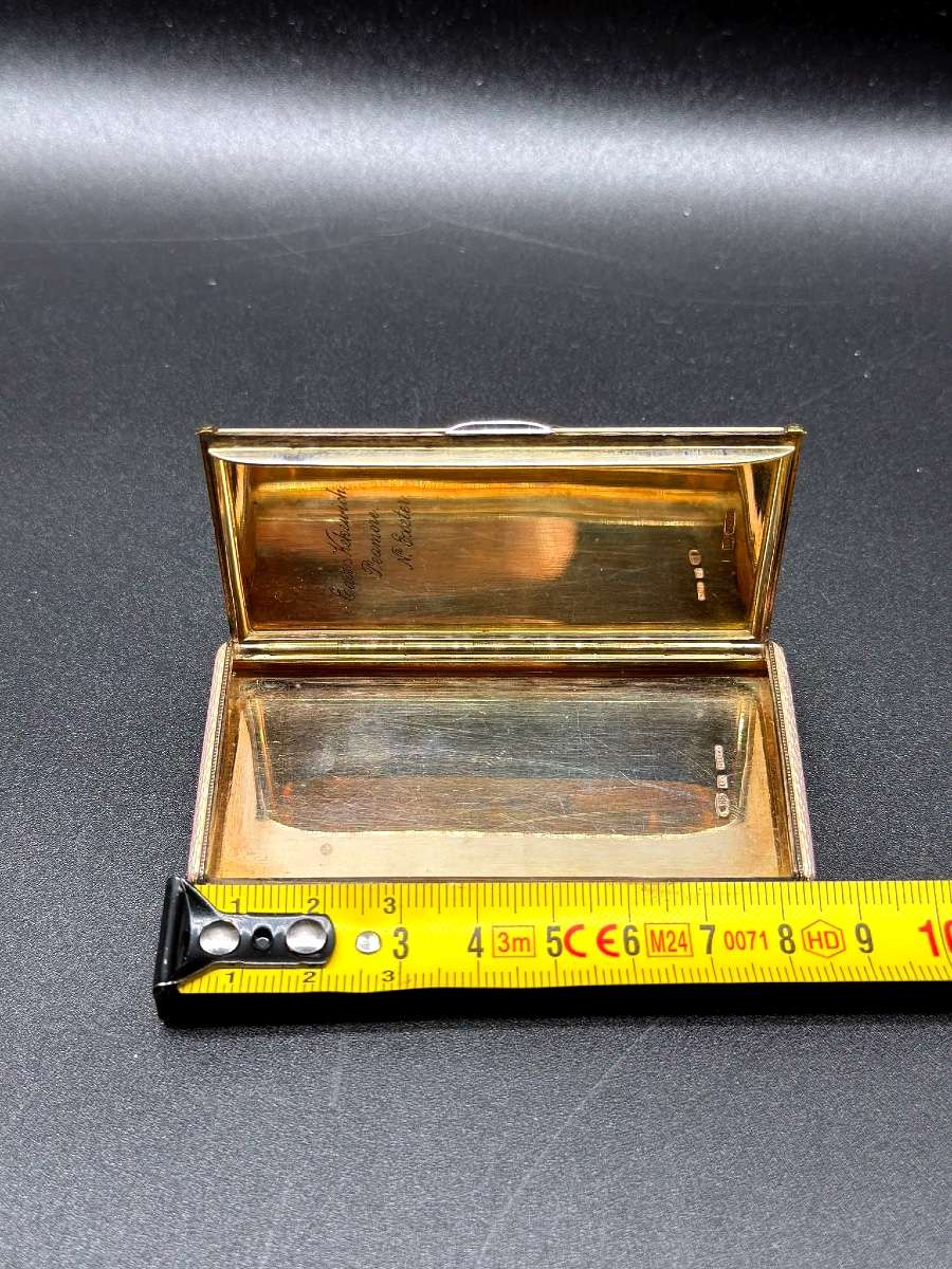 BOÎTE À CIGARETTES ANTIQUE FABERGE EN ÉMAIL ET OR, August Hollming-photo-2