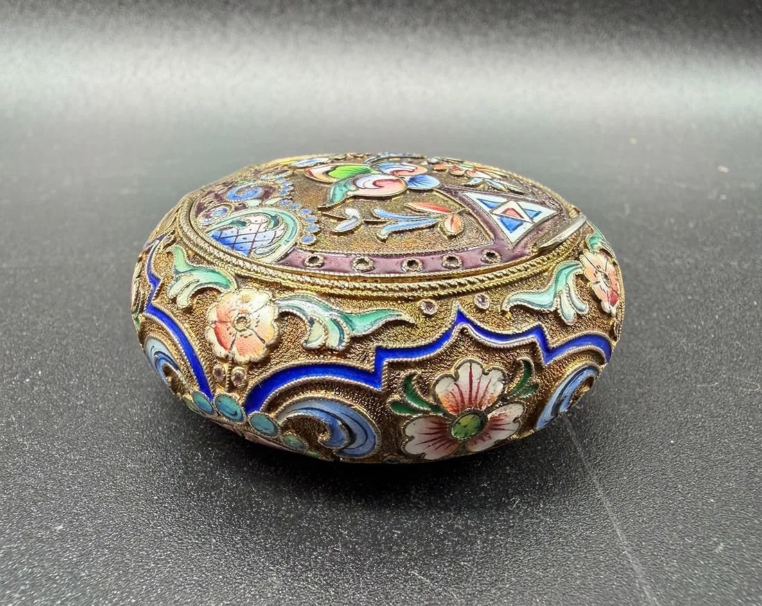 Tabatière russe ancienne en argent émaillé, 11 Artel-photo-4