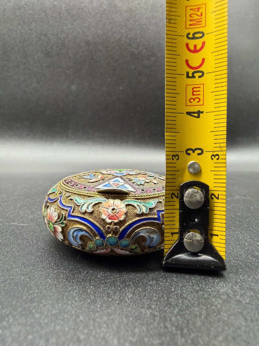 Tabatière russe ancienne en argent émaillé, 11 Artel-photo-2