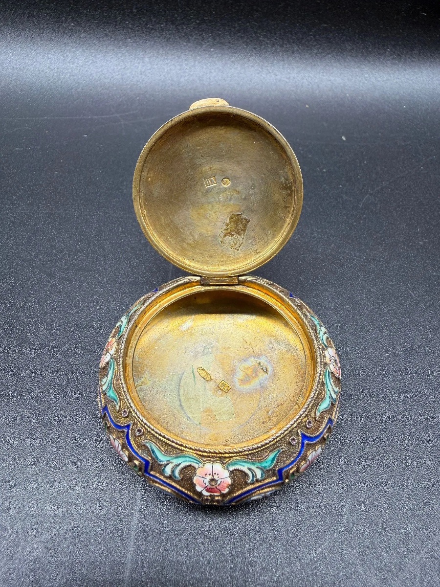 Tabatière russe ancienne en argent émaillé, 11 Artel-photo-6