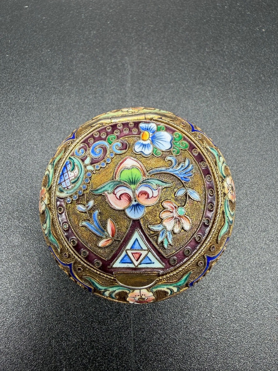 Tabatière russe ancienne en argent émaillé, 11 Artel-photo-7