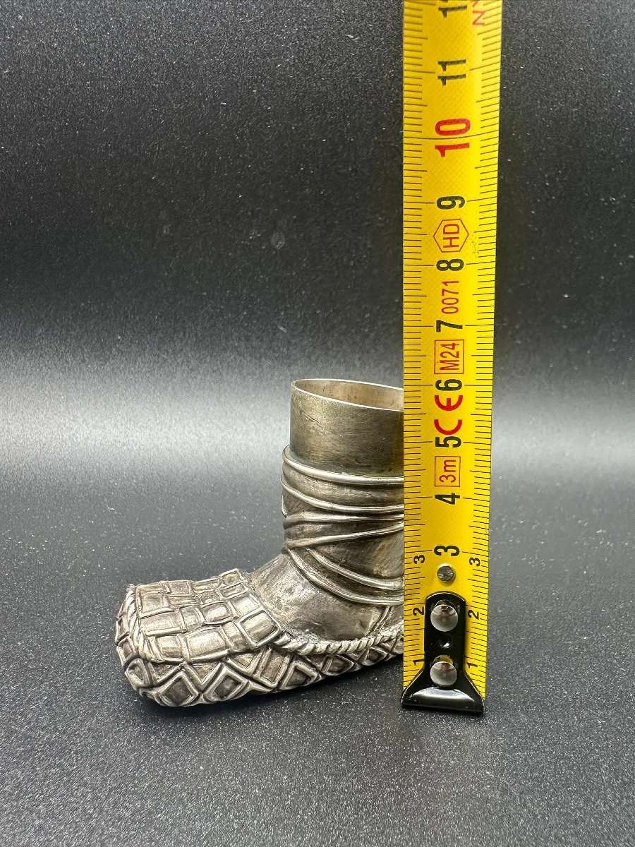 Coupe à vodka en argent Pavel Ovchinnikov en forme de Lapti-photo-3