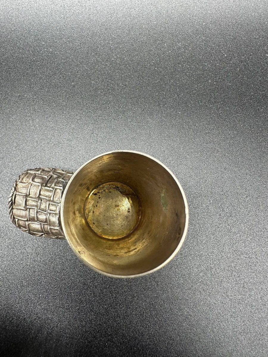 Coupe à vodka en argent Pavel Ovchinnikov en forme de Lapti-photo-5