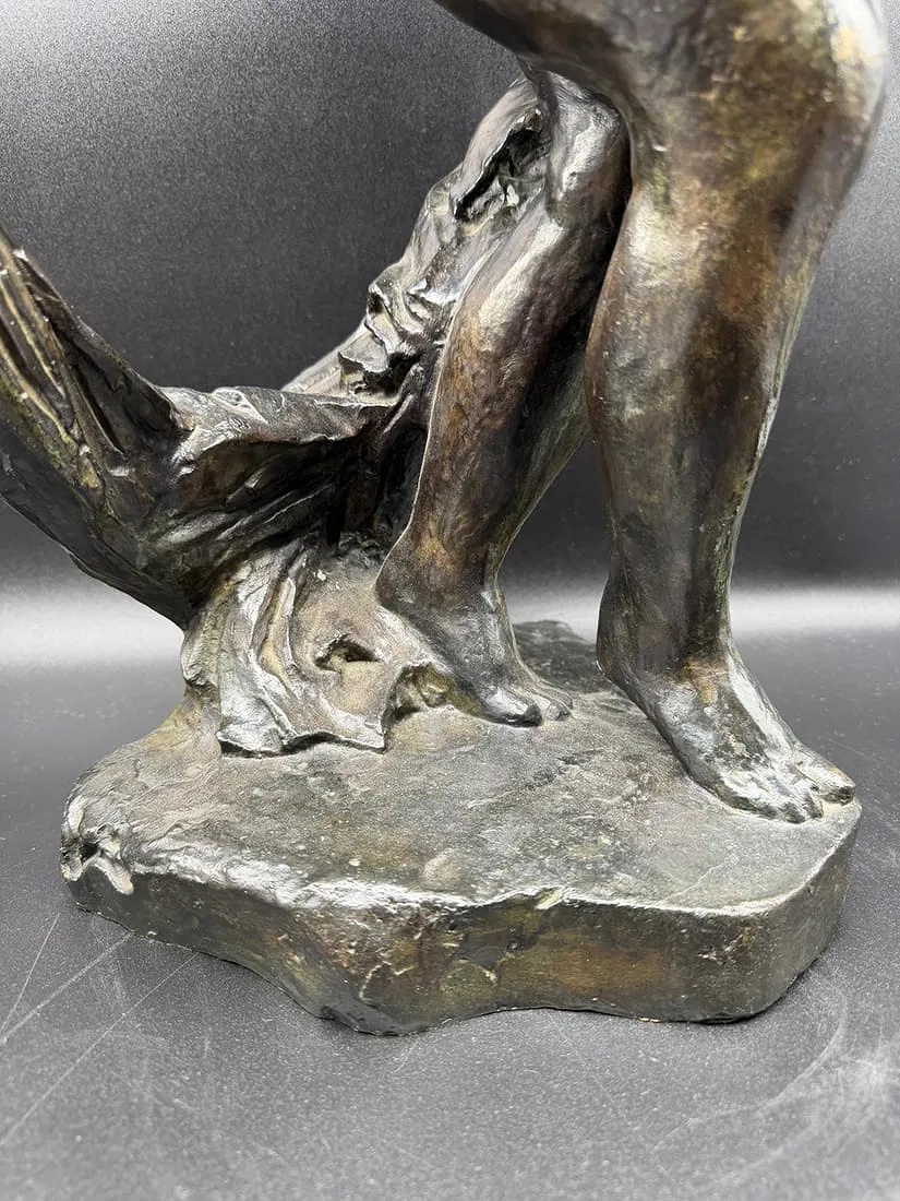 Pierre-auguste Renoir And Richard Guino Bronze Sculpture,dancer With A Veil-photo-4
