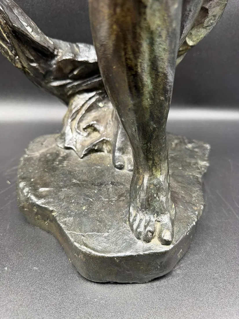 Pierre-auguste Renoir And Richard Guino Bronze Sculpture,dancer With A Veil-photo-6