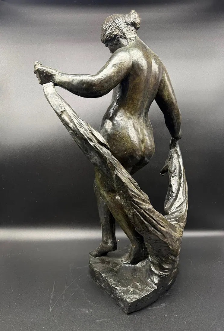 Pierre-auguste Renoir And Richard Guino Bronze Sculpture,dancer With A Veil-photo-7