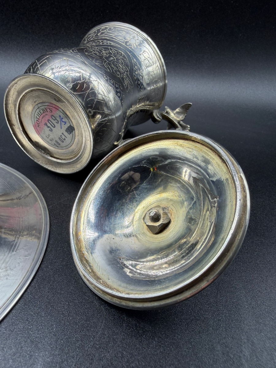Ottoman Silver Covered Cup And Saucer,sahlep,xixcentury Ottoman Market -photo-5