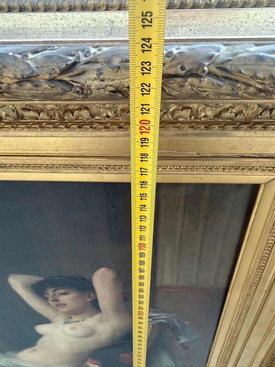 Georges Moreau De Tours Painting Oil On Canvas ,portrait Of The Odalisque-photo-3