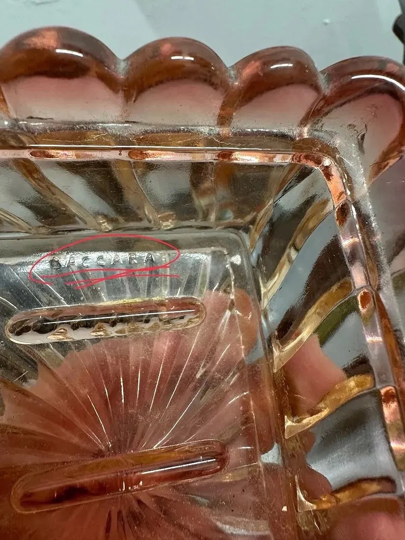 Signed Baccarat Crystal And Bamboo Toilet Bathroom Set, Set Of 6-photo-8