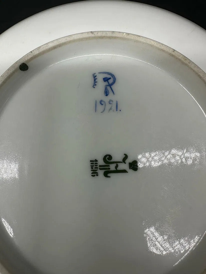 Russian Propaganda Porcelain Cup And Saucer Chekhonin, Dated,marked Aiii And Hammer And Sickle-photo-3