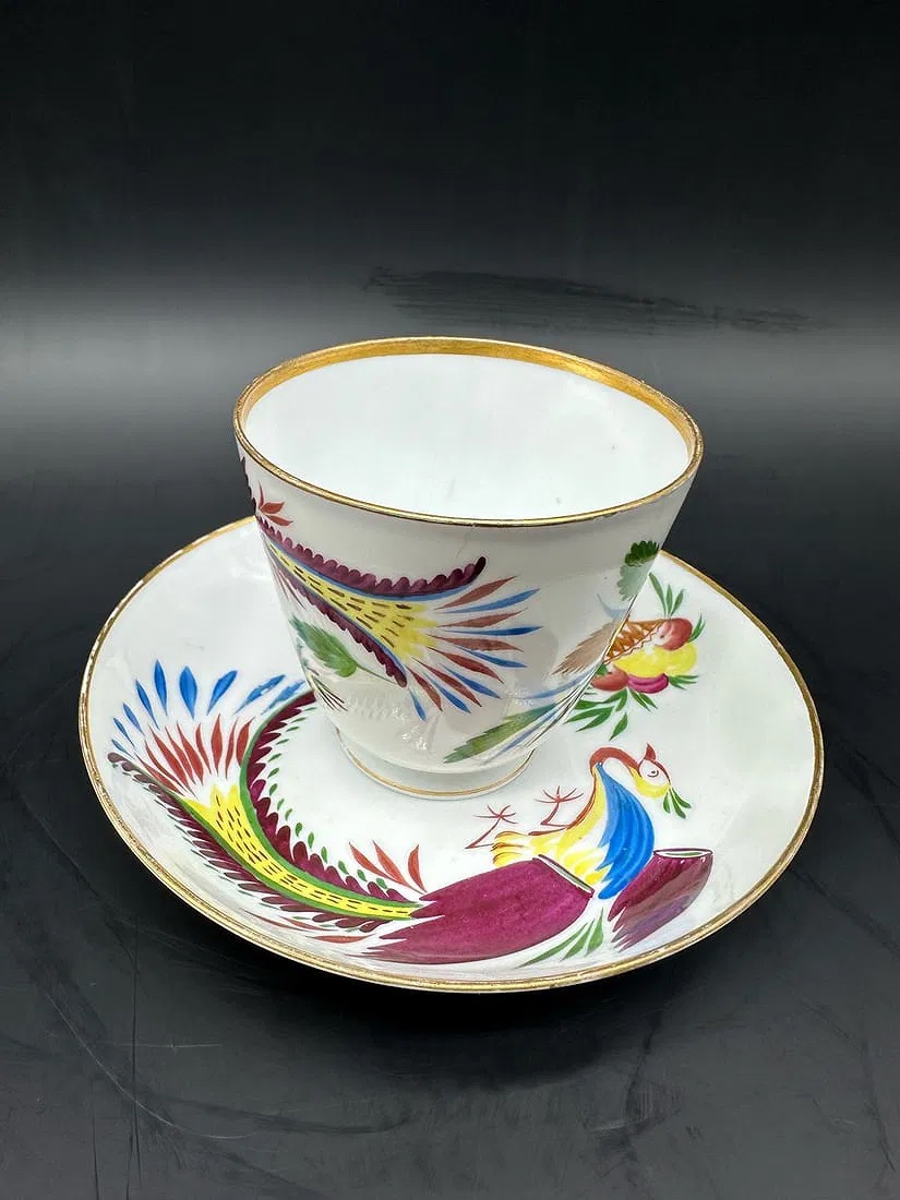 Russian Propaganda Porcelain Cup And Saucer Chekhonin, Dated,marked Aiii And Hammer And Sickle-photo-8