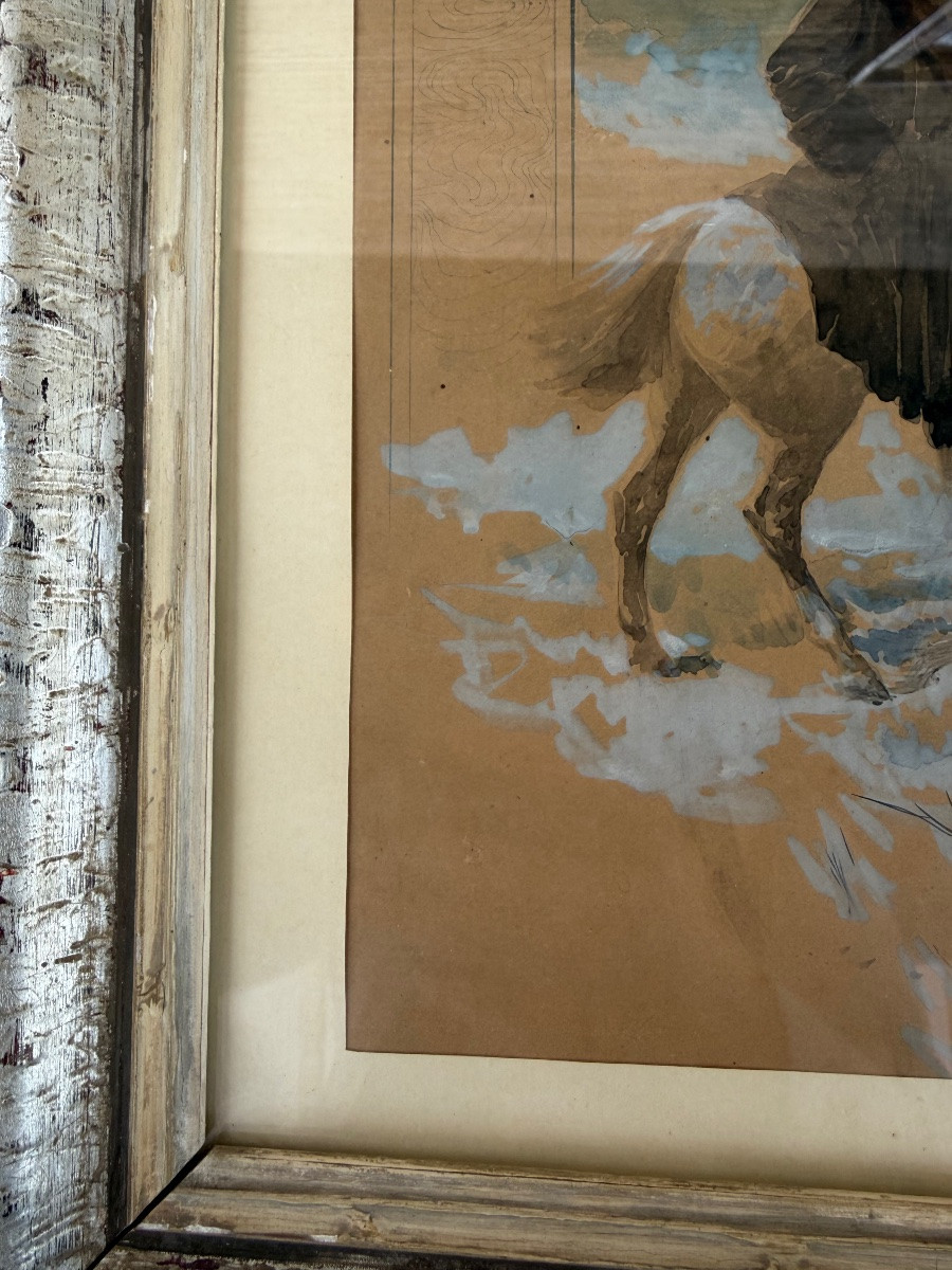 Watercolour Painting Of Prokop The Great,constantin Somov.1869-photo-6