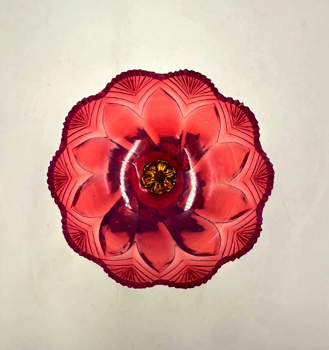 Antique Opaline Tazza Gorge De Pigeon Opaline. Charles X-photo-2