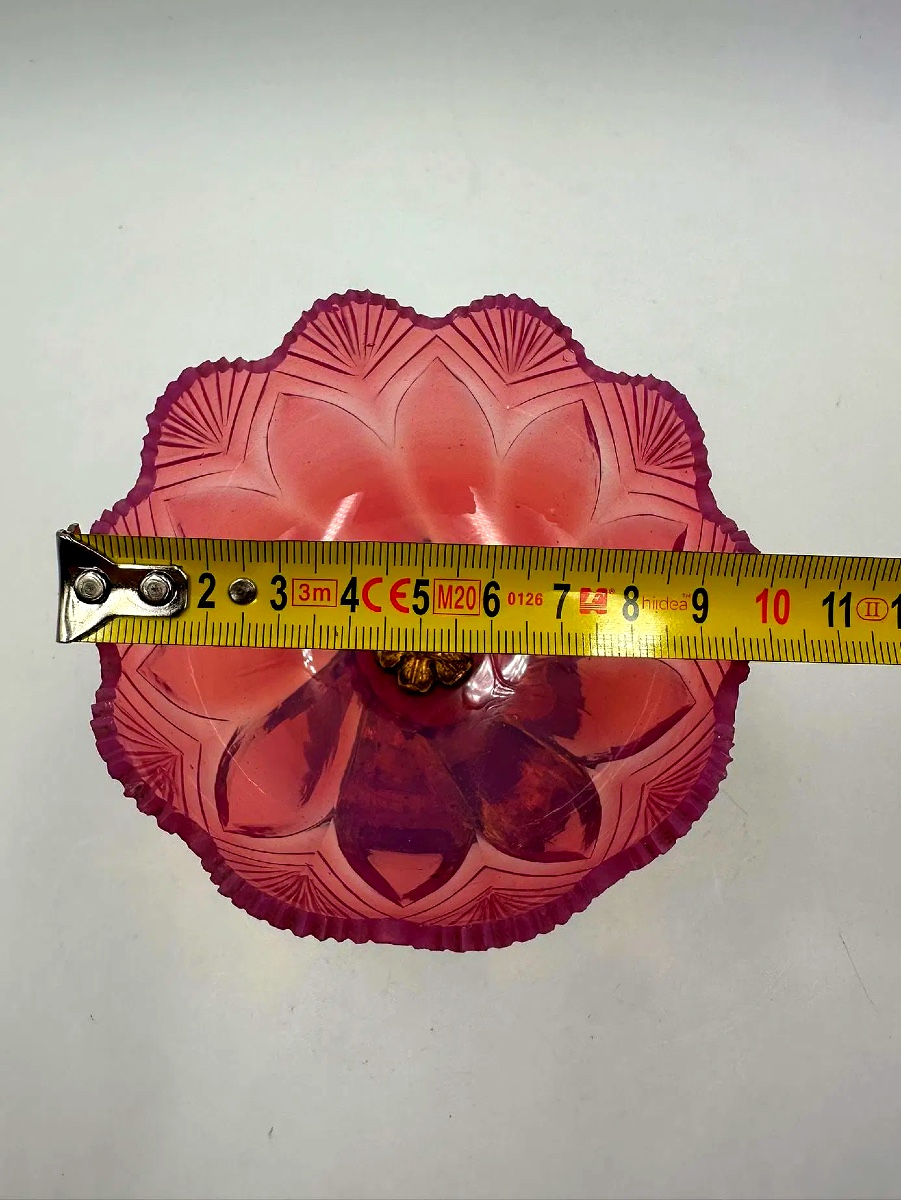 Antique Opaline Tazza Gorge De Pigeon Opaline. Charles X-photo-1