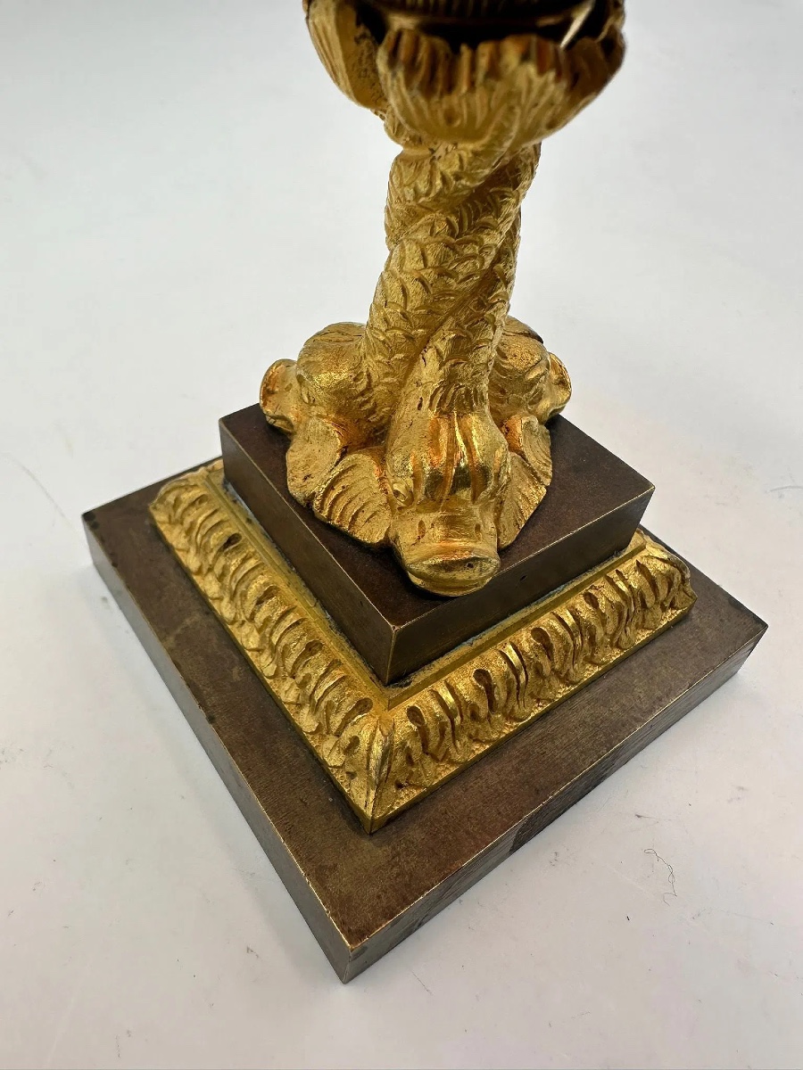 Antique Opaline Tazza Gorge De Pigeon Opaline. Charles X-photo-3