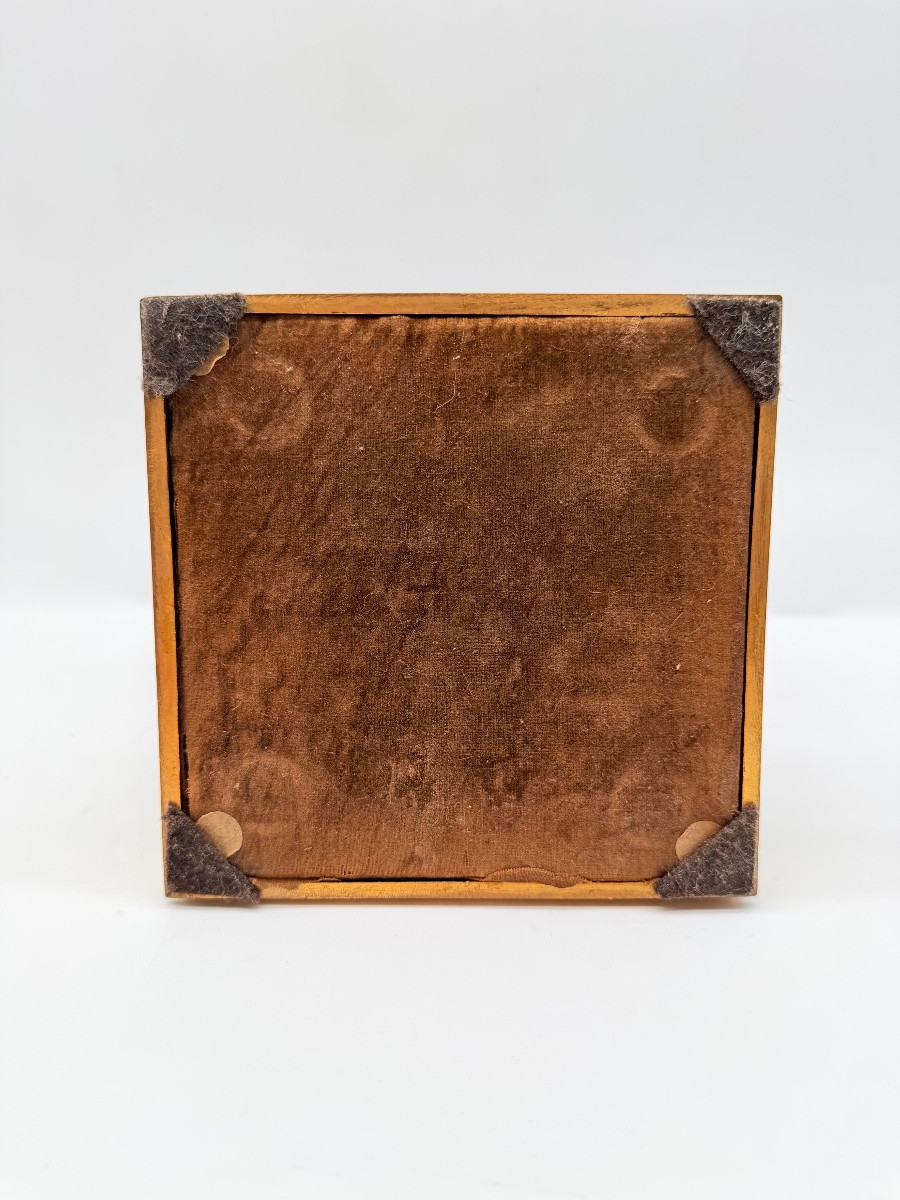 Boîte en bronze du XIXe siècle avec plaques de verre.-photo-6