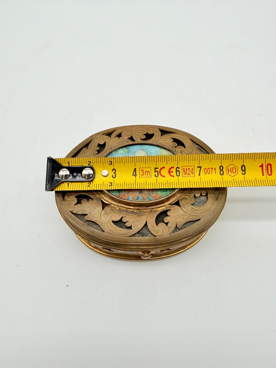 Coffret français provenant du Grand Tour avec miniature du Taj Mahal-photo-2