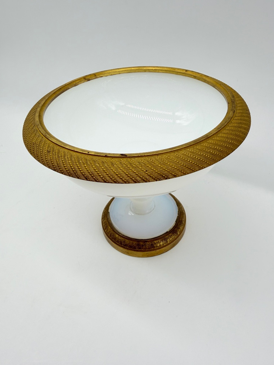 Antique French Opaline Bulle De Savon Glass Tazza ,charlesx -photo-3