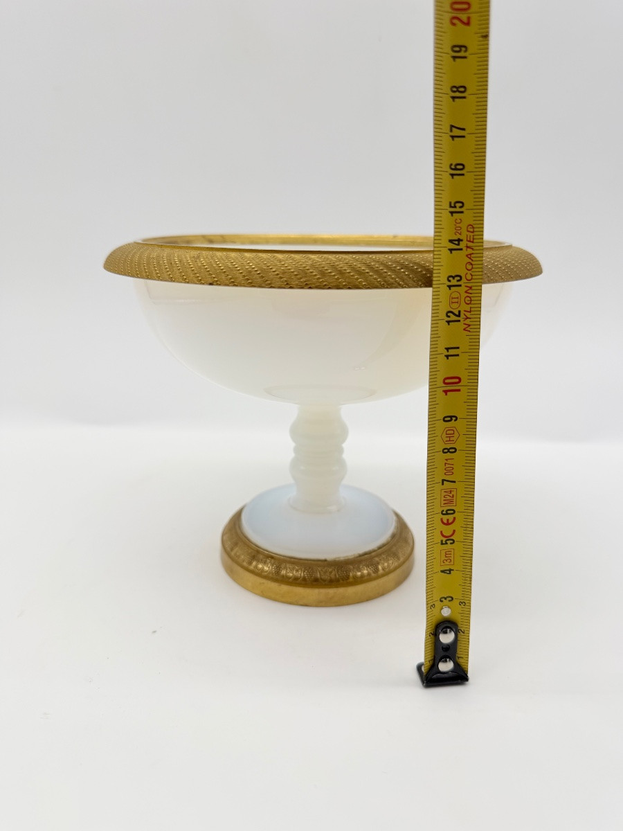 Antique French Opaline Bulle De Savon Glass Tazza ,charlesx -photo-1