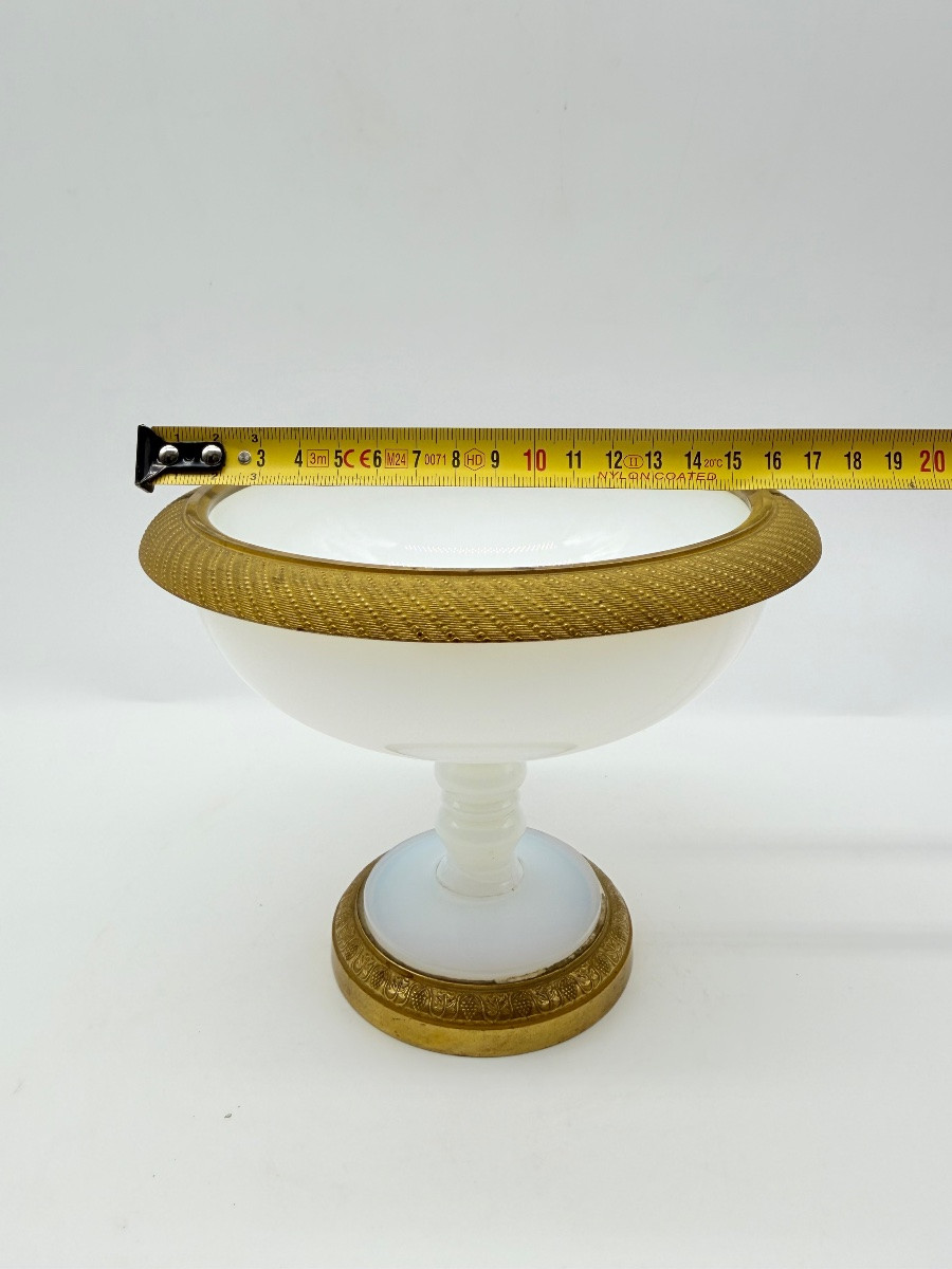 Antique French Opaline Bulle De Savon Glass Tazza ,charlesx -photo-2