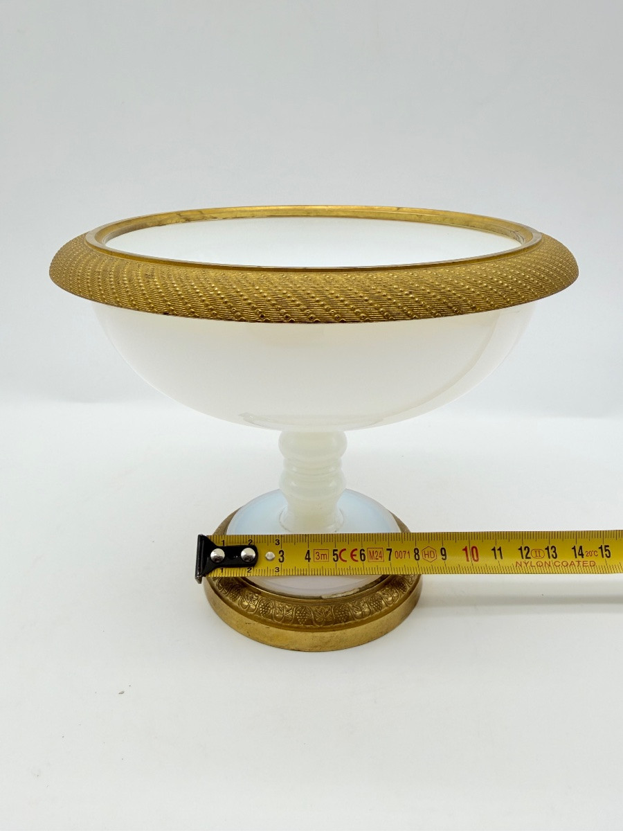 Antique French Opaline Bulle De Savon Glass Tazza ,charlesx -photo-3