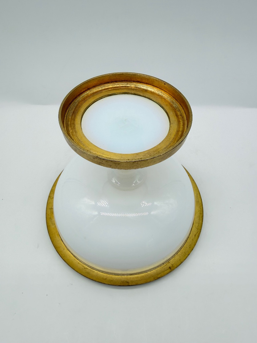Antique French Opaline Bulle De Savon Glass Tazza ,charlesx -photo-4