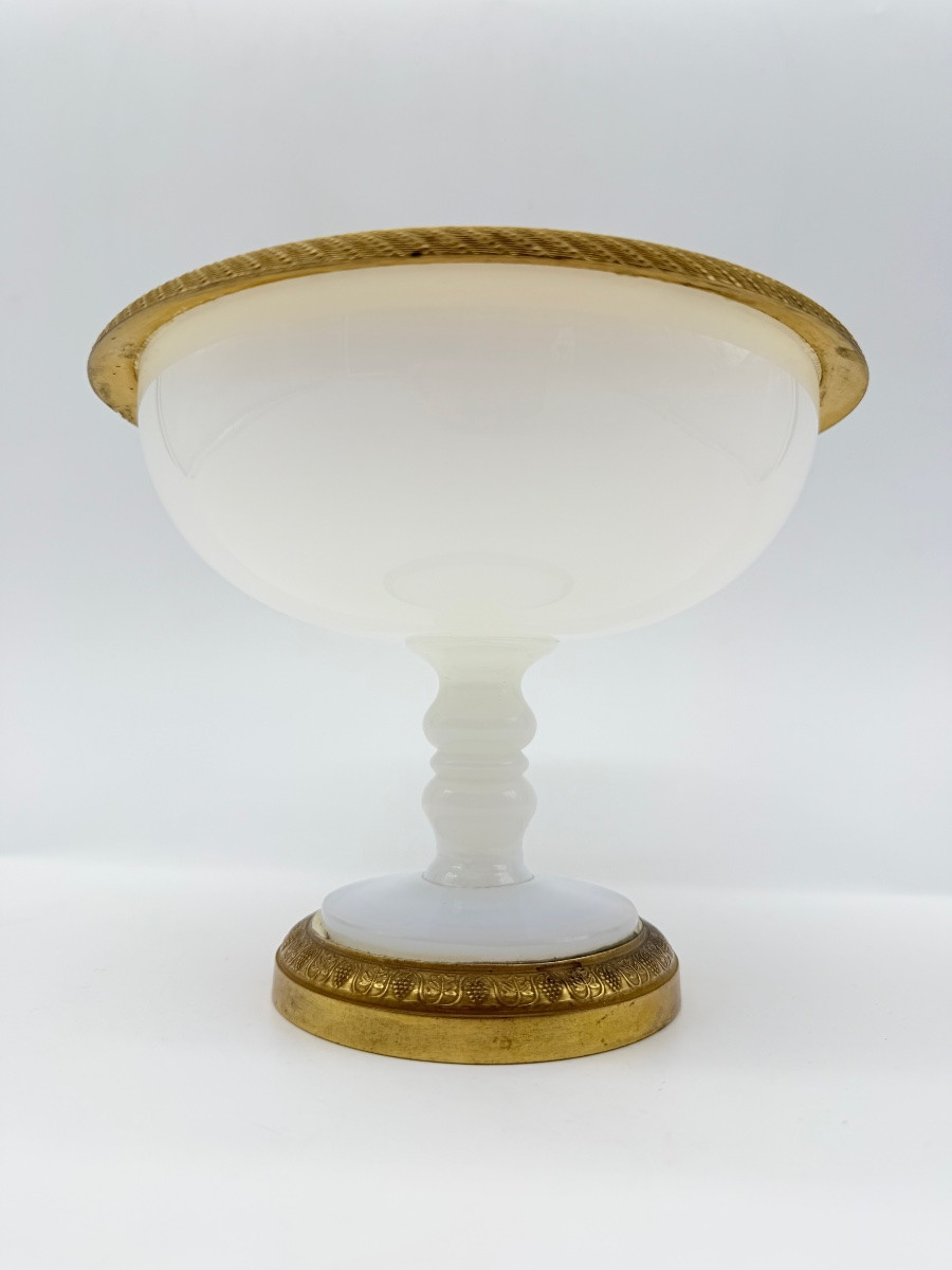 Antique French Opaline Bulle De Savon Glass Tazza ,charlesx -photo-6