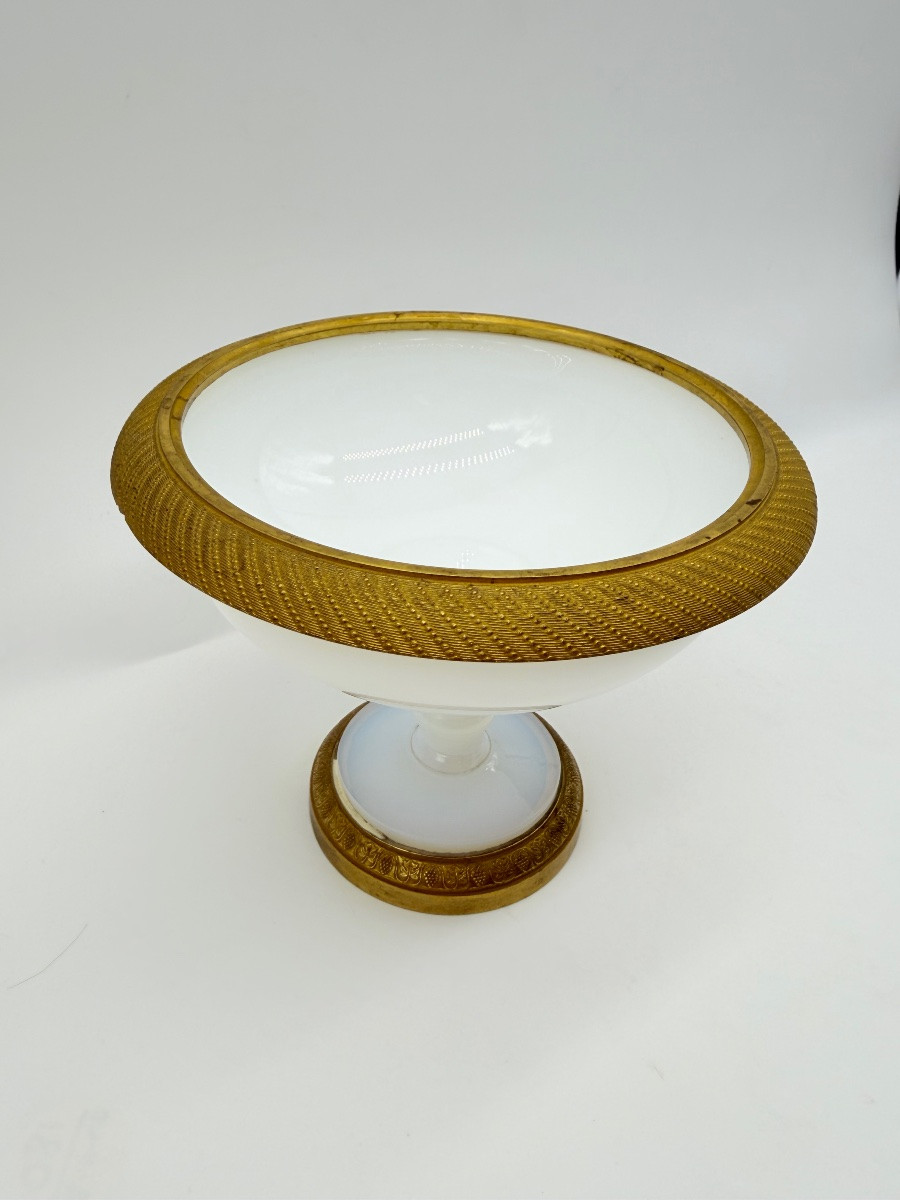 Antique French Opaline Bulle De Savon Glass Tazza ,charlesx -photo-7