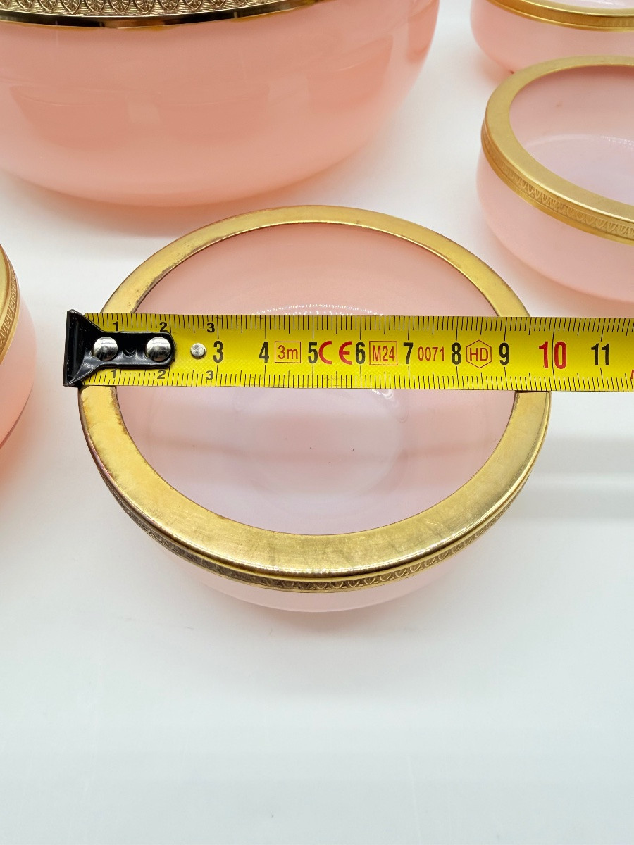 Murano Opaline Glass Set 6small Bowls And 1large-photo-4