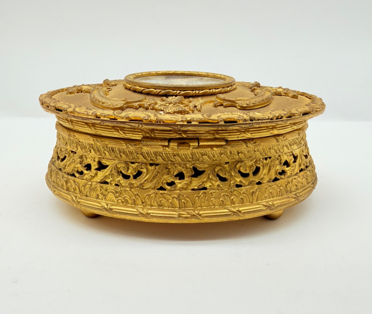 Antique Jewellery Casket Box With A Miniature Portrait -photo-2